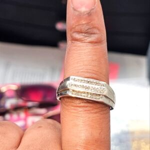 Mens silver wedding ring  size 9